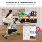 Lacuffy Magnetic Indoor Exercise Bike with LCD Display