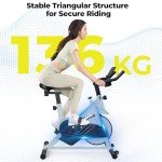 Lacuffy Magnetic Indoor Exercise Bike with LCD Display