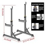 Adjustable Multi-Function Squat Rack for Home Gym