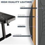 Adjustable Folding Weight Bench with Barbell Rack