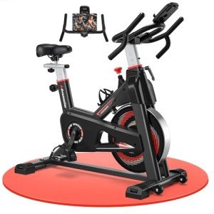 Indoor Cycling Exercise Bike with Adjustable Seat