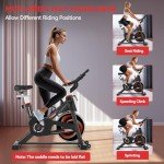 Indoor Cycling Exercise Bike with Adjustable Seat
