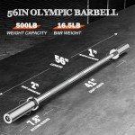 56" Olympic Weight Lifting Bar with Collars