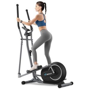 MERACH Compact Elliptical Trainer with App & LCD