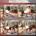Adjustable 6-in-1 Weight Bench Set for Home Gym