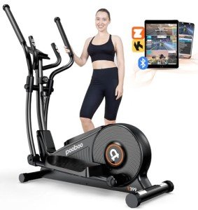 Pooboo Elliptical Machine with 16 Resistance Levels