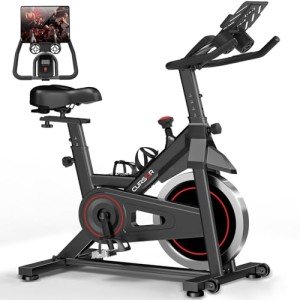 Cursor Fitness Stationary Spin Bike with Tablet Holder