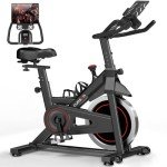 Cursor Fitness Stationary Spin Bike with Tablet Holder