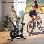 Silent Indoor Cycling Bike with Heart Rate Monitor