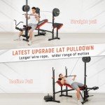 8-in-1 Foldable Weight Bench with Lat Pulldown