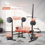 8-in-1 Foldable Weight Bench with Lat Pulldown