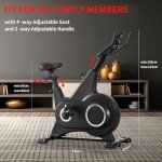 Silent Indoor Cycling Bike with Heart Rate Monitor