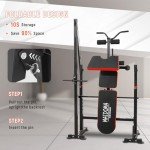 8-in-1 Foldable Weight Bench with Lat Pulldown