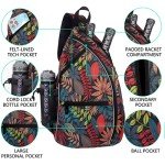 Adjustable Pickleball Sling Bag with Water Bottle Holder