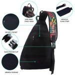 Adjustable Pickleball Sling Bag with Water Bottle Holder