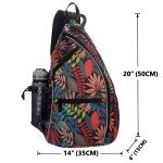 Adjustable Pickleball Sling Bag with Water Bottle Holder