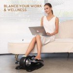 Under Desk Elliptical for Home Workouts - Grey-Orange