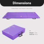 BalanceFrom 2" Thick Tri-Fold Exercise Mat - Purple