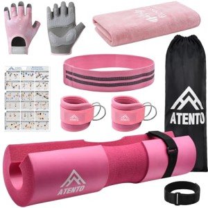6-Piece Barbell Pad Set with Weight Lifting Belt