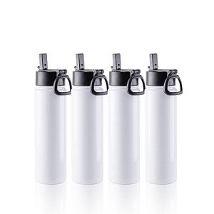 22 OZ Stainless Steel Tumbler with Straw & Handle