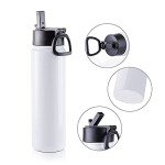 22 OZ Stainless Steel Tumbler with Straw & Handle