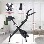 Uten Foldable Stationary Bike with Magnetic Resistance
