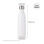 17 oz Stainless Steel Water Bottles - 4 Pack