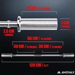 Amonax 4ft Olympic Straight Barbell Weight Bar