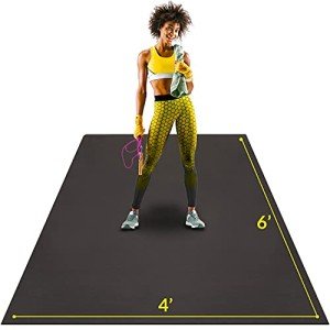 ActiveGear Large Non-Slip Workout Mat - Black