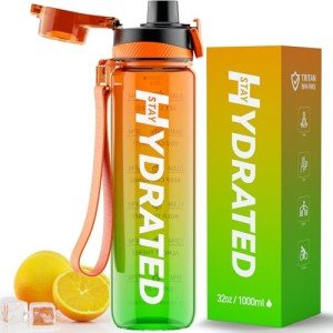 Mevoly 32oz Motivational Water Bottle - BPA Free