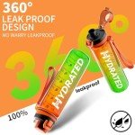 Mevoly 32oz Motivational Water Bottle - BPA Free
