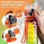 Mevoly 32oz Motivational Water Bottle - BPA Free