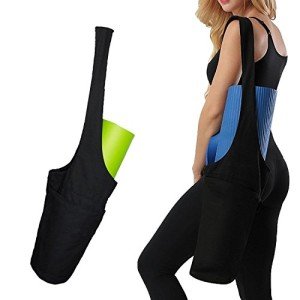 ONEGenug Yoga Mat Bag with Pockets (Black)