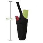 ONEGenug Yoga Mat Bag with Pockets (Black)