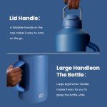 64 oz Insulated Sports Water Bottle with Straw