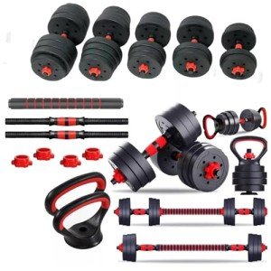 Adjustable 6-in-1 Dumbbell and Kettlebell Set