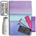 Yoga Starter Kit with Mat, Resistance Bands & Bottle
