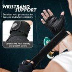 HTZPLOO Weightlifting Gloves with Wrist Support