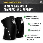 Medium Knee Sleeves for Weightlifting - 6mm Neoprene