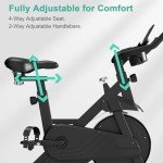Superun Indoor Spin Bike with Adjustable Resistance