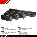 24-Inch High Density Muscle Foam Roller - Blue
