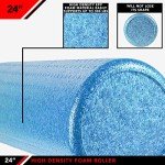 24-Inch High Density Muscle Foam Roller - Blue