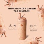 Stainless Steel Sports Water Bottle with Straw - 500ml