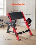 VEVOR Adjustable Preacher Curl Bench for Home Gym