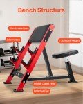 VEVOR Adjustable Preacher Curl Bench for Home Gym