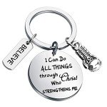 Inspirational Boxing Glove Keychain for Fitness Lovers