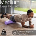 Purple 90cm Foam Roller for Muscle Massage