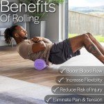 Purple 90cm Foam Roller for Muscle Massage