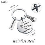 Inspirational Boxing Glove Keychain for Fitness Lovers