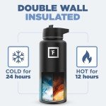 Insulated Stainless Steel Water Bottle with Straw